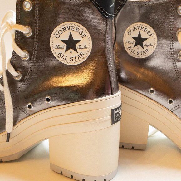 Converse Chuck 70 De Luxe Heel Metallic Silver 8.5 - Picture 16 of 16